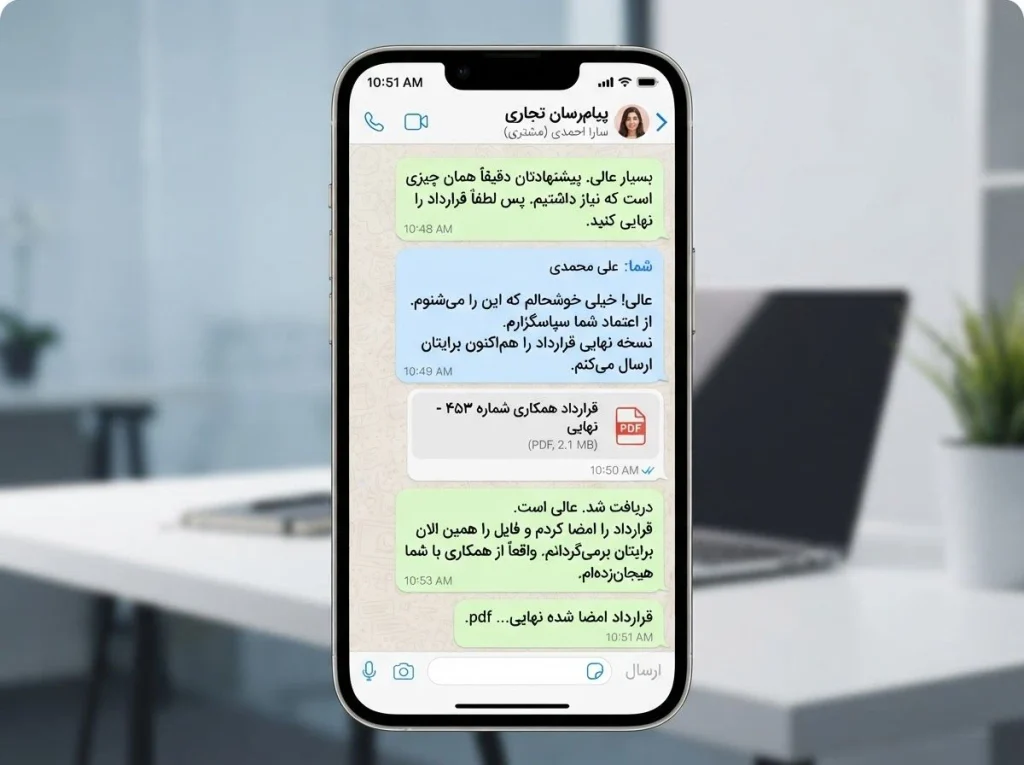 موفقیت در جلسه فروش